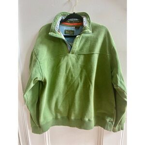 🐟 Orvis Signature Collection Olive Green Half-Zip Pullover | Size L